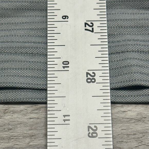 Travis Mathew Gray Mens XL Brand Spellout Stripe Streetwear Polo Shirt - Picture 4 of 14